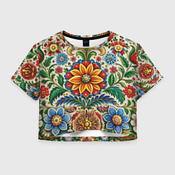 Женский топ Русские классические узоры и орнамент
