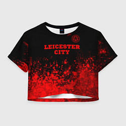 Женский топ Leicester City - red gradient посередине