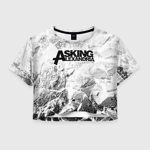 Женский топ Asking Alexandria white graphite / 3D-принт – фото 1