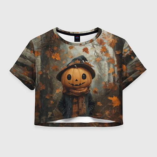 Женский топ Милый тыквенный Джек / 3D-принт – фото 1