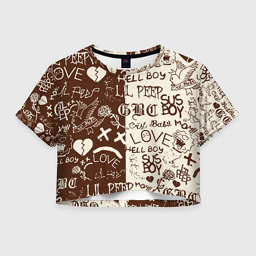 Женский топ Lil peep retro pattern / 3D-принт – фото 1