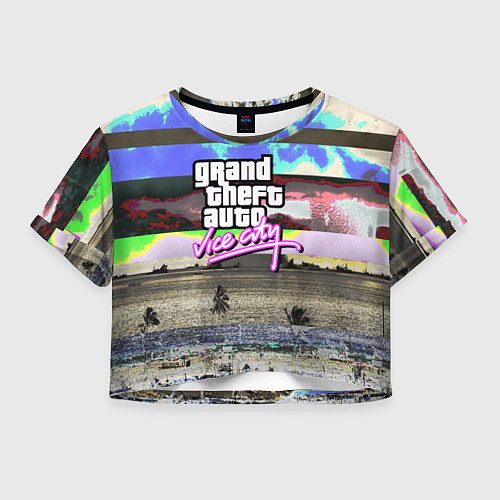 Женский топ Vice city glitch / 3D-принт – фото 1