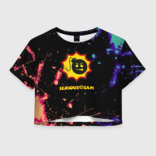 Женский топ Serious Sam краски текстура / 3D-принт – фото 1