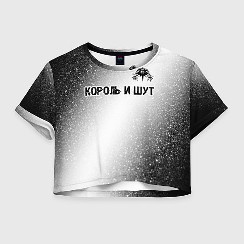 Женский топ Король и Шут glitch на светлом фоне посередине / 3D-принт – фото 1