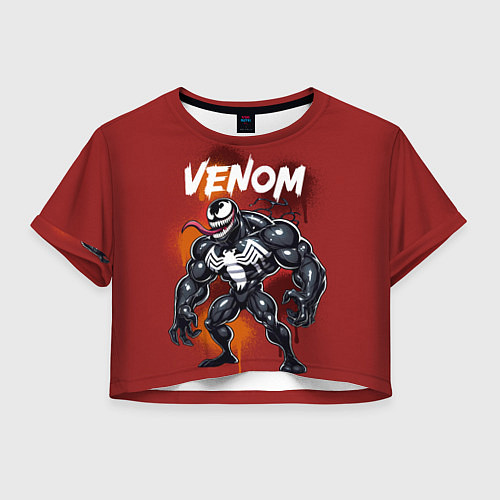 Женский топ Веном в мультяшном стиле / 3D-принт – фото 1