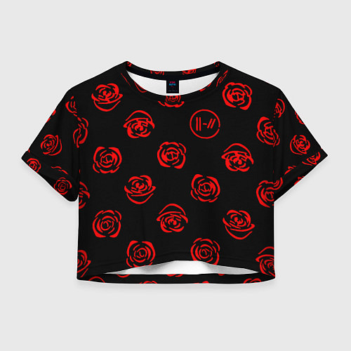 Женский топ Twenty one pilots rose pattern / 3D-принт – фото 1