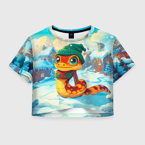 Женский топ Змейка в сказочном городе / 3D-принт – фото 1