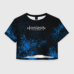 Женский топ Horizon: Zero Dawn синие брызги красок