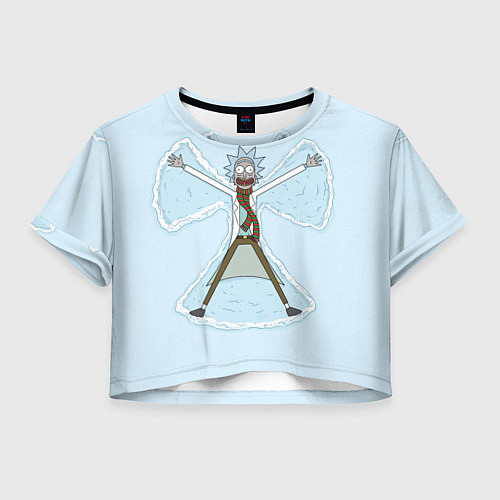 Женский топ Рик и Морти снег - бабочка / 3D-принт – фото 1