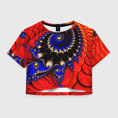 Женский топ Оптический узор фракталы завитки / 3D-принт – фото 1