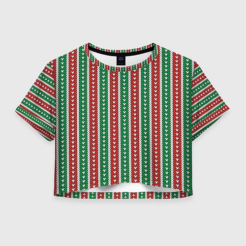 Женский топ Knitted pattern / 3D-принт – фото 1