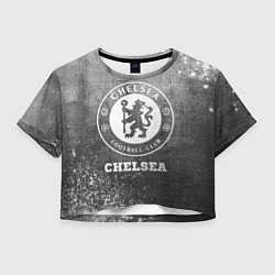 Футболка 3D укороченная женская Chelsea - grey gradient, цвет: 3D-принт