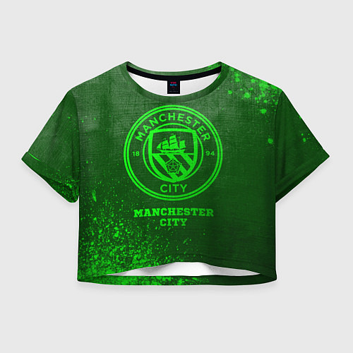 Женский топ Manchester City - green gradient / 3D-принт – фото 1