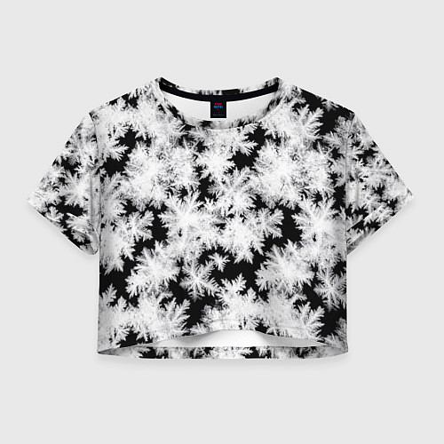 Женский топ Снежинки на стекле / 3D-принт – фото 1