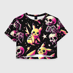 Женский топ Pikachu and skeletons - pattern