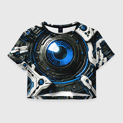 Женский топ Синяя сфера киберпанк / 3D-принт – фото 1