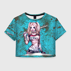 Футболка 3D укороченная женская Harley Quinn, цвет: 3D-принт