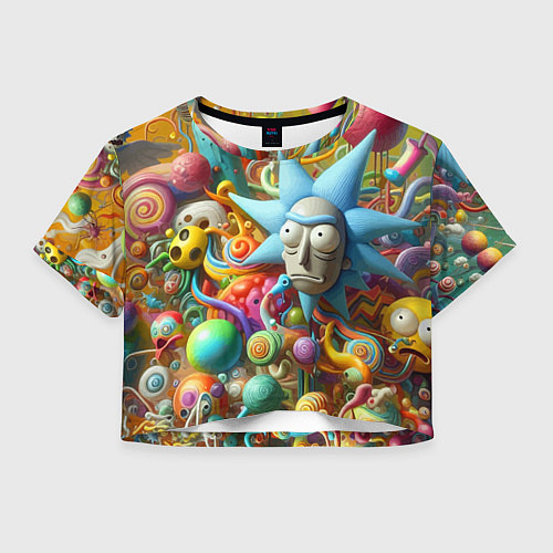 Женский топ Рик Санчес - абстракция / 3D-принт – фото 1