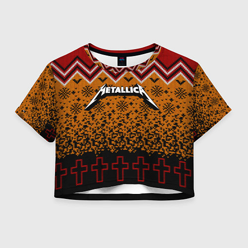 Женский топ Metallica christmas ugly sweater / 3D-принт – фото 1