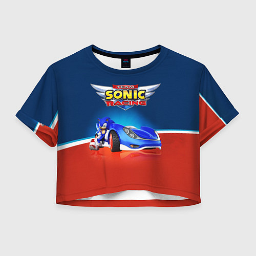 Женский топ Hedgehog - Sonic racing team / 3D-принт – фото 1