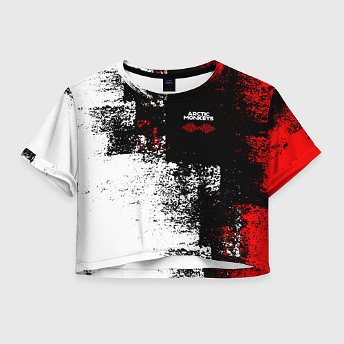 Женский топ Arctic Monkeys - Красные и белые помехи / 3D-принт – фото 1