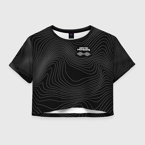 Женский топ Arctic Monkeys - белые линии / 3D-принт – фото 1