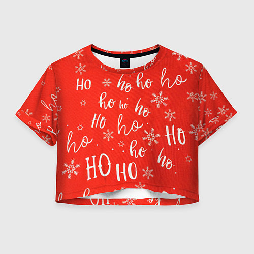 Женский топ Новый год ho ho ho / 3D-принт – фото 1