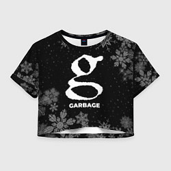 Футболка 3D укороченная женская Снежный Garbage, цвет: 3D-принт