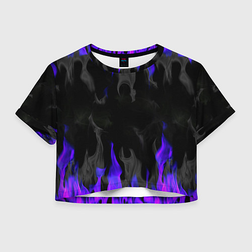 Женский топ Неоновый огонь и дым / 3D-принт – фото 1