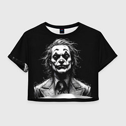 Футболка 3D укороченная женская Joker - clown, цвет: 3D-принт
