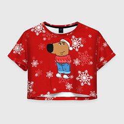 Женский топ Чиловый парень и снежинки