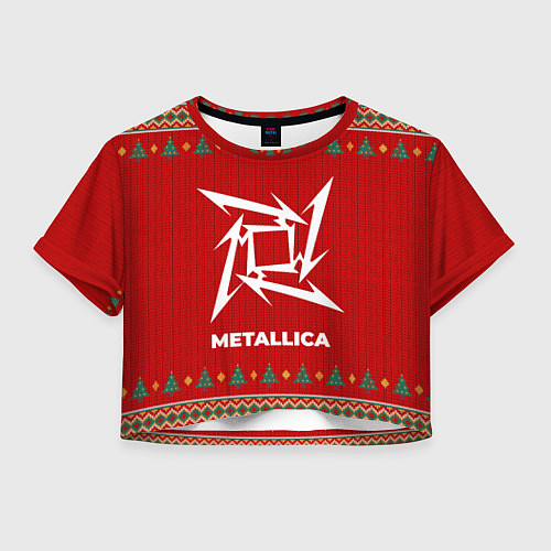 Женский топ Metallica new year / 3D-принт – фото 1