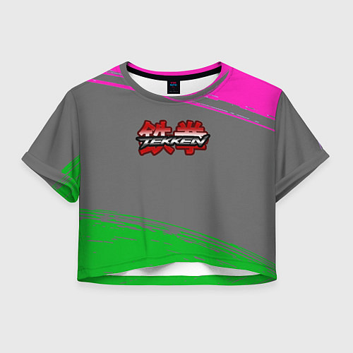 Женский топ Tekken краски неоновые / 3D-принт – фото 1