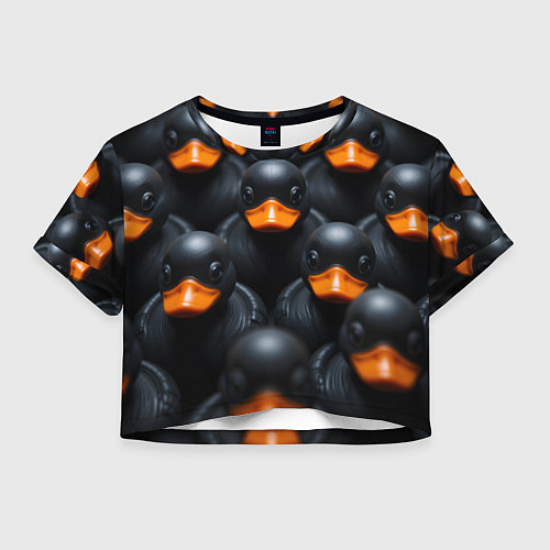 Женский топ Черные уточки / 3D-принт – фото 1