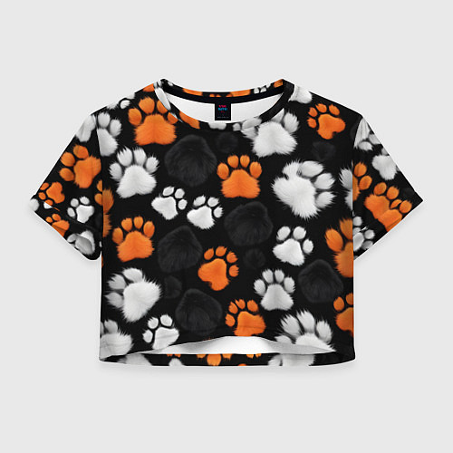 Женский топ Мохнатые лапки / 3D-принт – фото 1