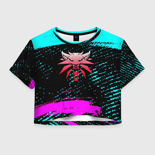 Женский топ The Witcher неоновые краски / 3D-принт – фото 1