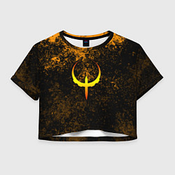 Женский топ Quake краски брызги оранжевый