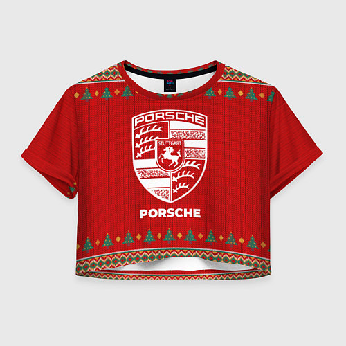 Женский топ Porsche new year / 3D-принт – фото 1