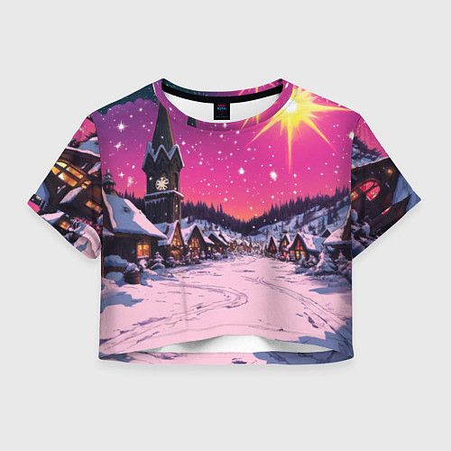 Женский топ Закат рождества / 3D-принт – фото 1