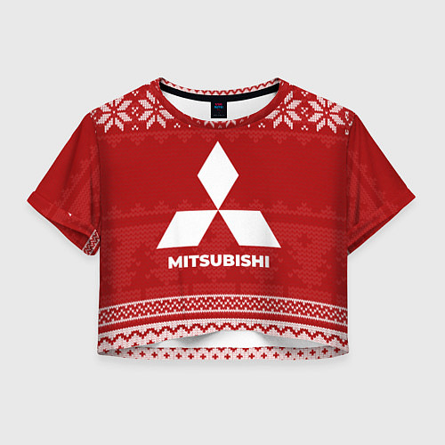 Женский топ Новогодний Mitsubishi / 3D-принт – фото 1