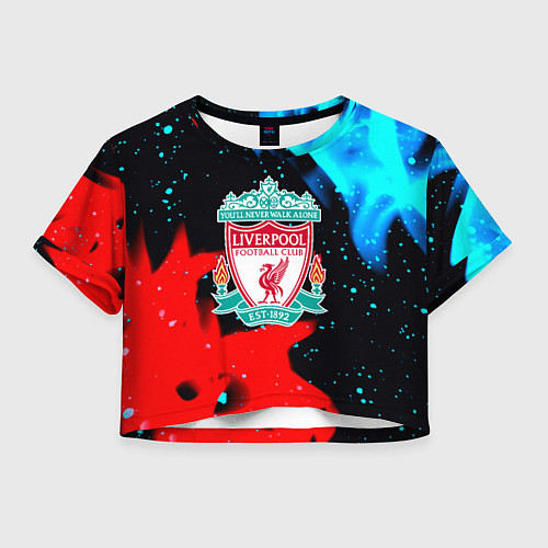 Женский топ Liverpool fire steel / 3D-принт – фото 1