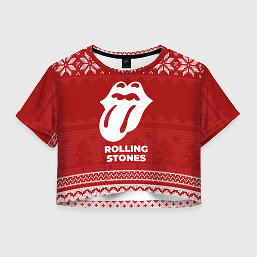 Женский топ Новогодний Rolling Stones / 3D-принт – фото 1