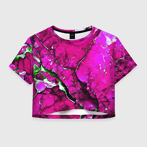 Женский топ Розовый треснувший камень / 3D-принт – фото 1
