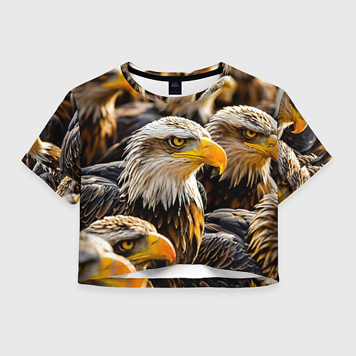 Женский топ Белоголовые орланы / 3D-принт – фото 1