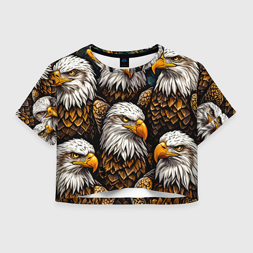 Женский топ Белоголовые орлы / 3D-принт – фото 1