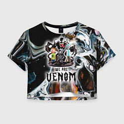 Женский топ Морти и Рик под властью ядовитой слизи - коллаба