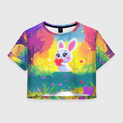 Женский топ Зайчик с сердечком