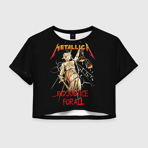 Женский топ Metallica justice for all / 3D-принт – фото 1