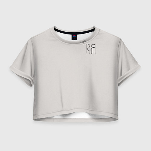 Женский топ Таня вязью - чёрная надпись / 3D-принт – фото 1