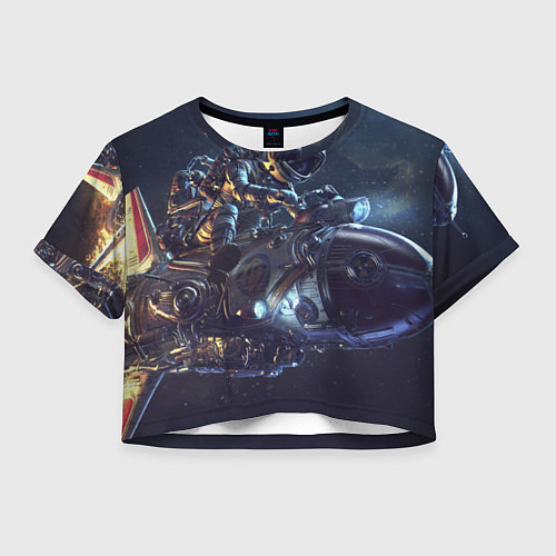 Женский топ Космонавт - ракета / 3D-принт – фото 1
